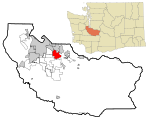 Pierce County Washington Incorporated and Unincorporated areas Puyallup Highlighted